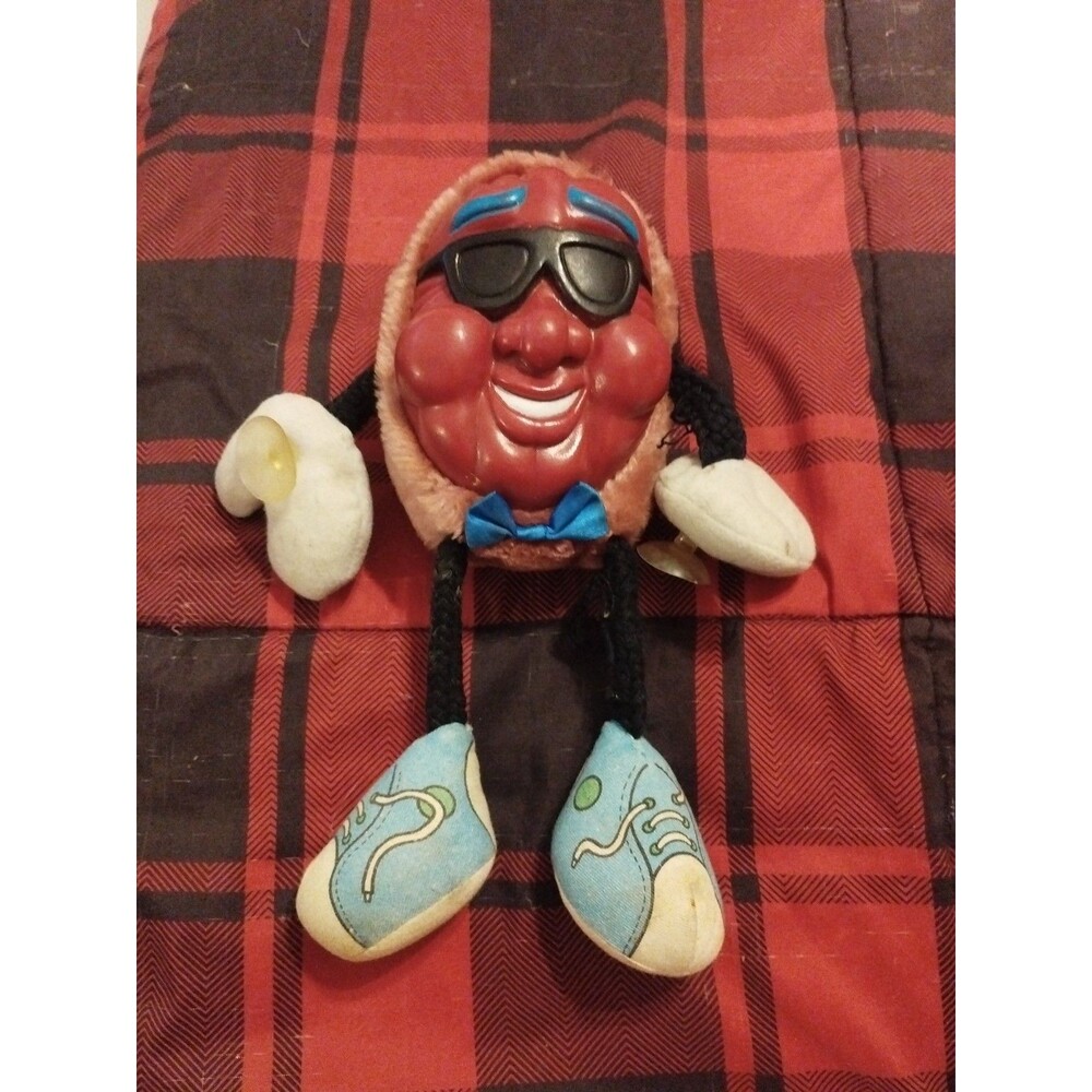 Vintage 1980's California Raisins Plush Window Cling w/suction cups 12"